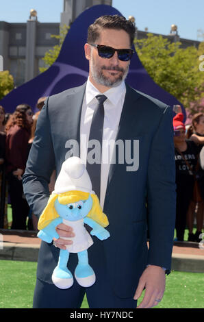 Culver City, Ca. 1. April 2017. Joe Manganiello bei der Premiere von Sony Pictures "Schlümpfe: The Lost Village" am ArcLight Kinos am 1. April 2017 in Culver City, Kalifornien. Bildnachweis: David Edwards/Medien Punch/Alamy Live-Nachrichten Stockfoto