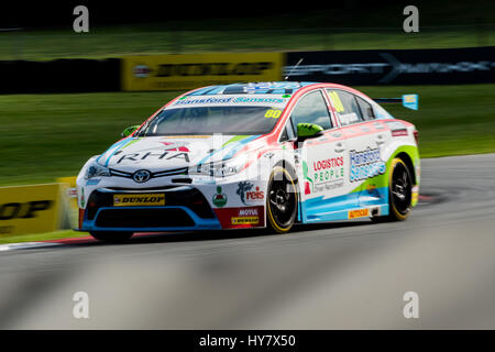 Fawkham, Longfield, UK. 2. April 2017. BTCC Rennfahrer Tom Ingram und Speedworks Motorsport Laufwerke während der Runde 1 der Dunlop MSA British Touring Car Championship in Brands Hatch Indy (Foto: Gergo Toth / Alamy Live News) Stockfoto