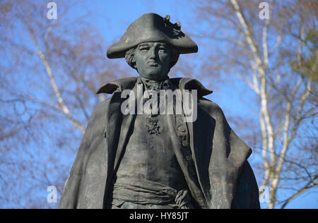 Denkmal, Dahlem, Berlin, Deutschland, Denkmal, Friedrich Wilhelm Baron von Steuben, Friedrich Wilhelm Baron von Steuben, Avenue Clay, Clayallee, Balticborg Stockfoto