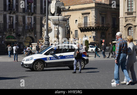 Elefanten Brunnen, Piazza Duomo, Catania, Sizilien, Italien, Elefantenbrunnen, Sizilien, Italien Stockfoto