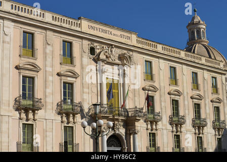 Universita Degli Studi Tu Catania, Piazza Universita, Catania, Sizilien, Italien, Universita Degli Studi Di Catania, Sizilien, Italien Stockfoto