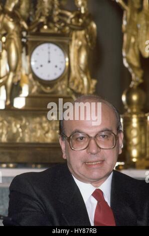 Bettino Craxi, nationaler Sekretär des PSI (italienische sozialistische Partei), 1984 Stockfoto