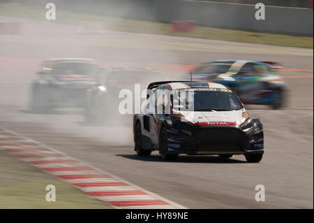 Montmeló, Spanien. 2. April 2017. Der Ford Fiesta ST World Rally Auto von Kevin Eriksson, während die Runde 1 - F.I.A Welt Rallycross auf dem Circuit Catalunya. Bildnachweis: Pablo Guillen/Pacific Press/Alamy Live-Nachrichten Stockfoto