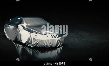neue Sport-Auto-Präsentation. 3D-Rendering Stockfoto