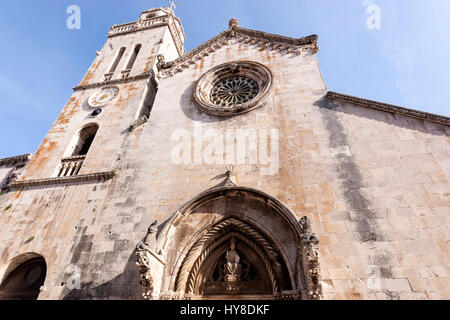 Romanisch-gotische Kathedrale von St. Markus Kathedrale Sveti Marko, Korčula, Croacia Stockfoto