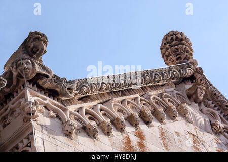 Romanisch-gotische Kathedrale von St. Markus Kathedrale Sveti Marko, Korčula, Croacia Stockfoto