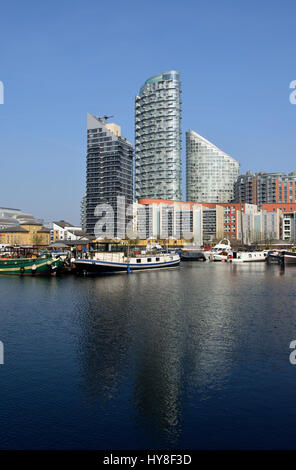 Pappel Dock, Canary Wharf, London. E14, Vereinigtes Königreich Stockfoto