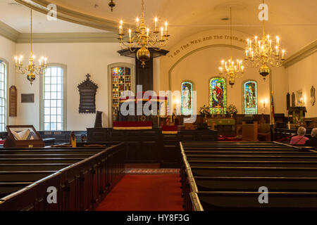 Richmond, Virginia.  St. John es Episcopal Church, Website von Patrick Henry geben mir Freiheit oder Tod geben mir Rede. Stockfoto