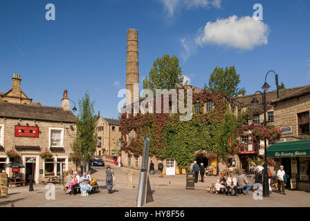 Das Zentrum von Hebden Bridge in West Yorkshire. Stockfoto