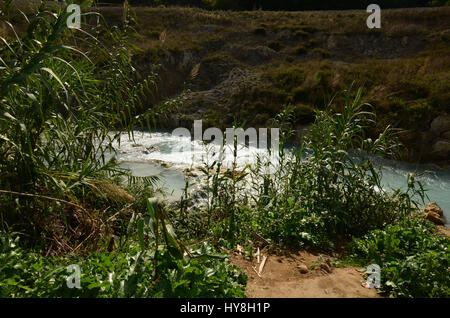 Thermen und Thermalbäder in Saturnia, Italien. Stockfoto