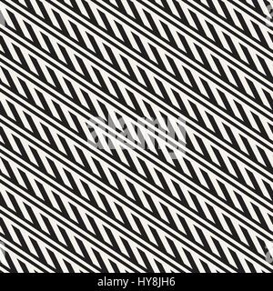 Interlacing parallele Streifen. Monochrome Musterdesign Vektor. Stock Vektor
