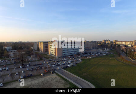 Krankenhaus Luftbild von Reggio Emilia von Santa Maria Nuova, Kern-Krebs-Mitte Stockfoto