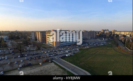 Krankenhaus Luftbild von Reggio Emilia von Santa Maria Nuova, Kern-Krebs-Mitte Stockfoto