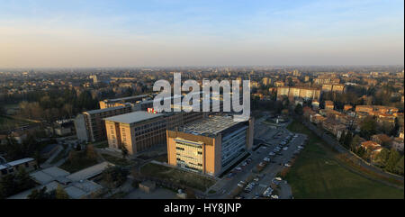 Krankenhaus Luftbild von Reggio Emilia von Santa Maria Nuova, Kern-Krebs-Mitte Stockfoto