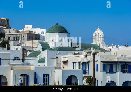 Nahaufnahme von Naxos Chora in Griechenland Stockfoto