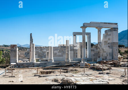 Nahaufnahme des Demeter-Tempels in Naxos Stockfoto