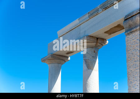 Nahaufnahme des Demeter-Tempels in Naxos Stockfoto