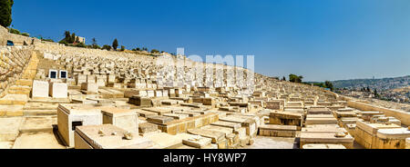 Jüdischer Friedhof Mount Of Olives - Jerusalem Stockfoto