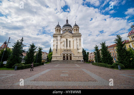 Rumänische Orthodoxe Kathedrale der Entschlafung der Gottesgebärerin auf Avram Iancu Quadrat in Cluj-Napoca, zweitgrößte Stadt in Rumänien Stockfoto