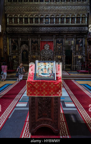 Symbol im rumänischen orthodoxen Kathedrale des Dormition des Theotokos in Cluj-Napoca, zweitgrößte Stadt in Rumänien Stockfoto