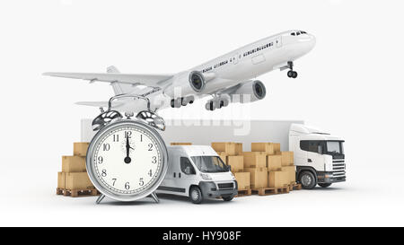 Welt große Cargo-Transport-Konzept. 3D-Rendering Stockfoto