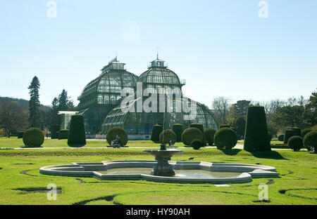 Palm-Haus, Gärten von Schönbrunn, Wien. Stockfoto