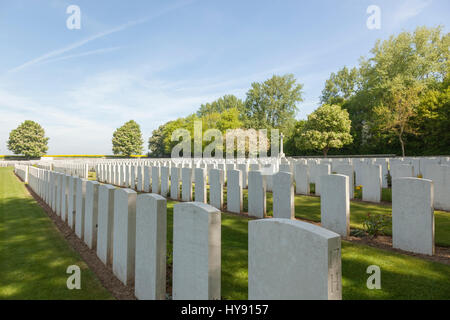 Kanadische Friedhof Nr. 2, Neuville-St.Vaast, Frankreich. Fast 3.000, 1914-18 Kriegsopfer sind auf dieser Website gedacht. Stockfoto