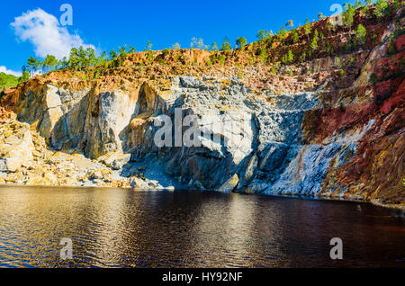 Peña del Hierro Mine, geöffneten als touristische Attraktion. Rio Tinto Abbaugebiet. Minas de Riotinto, Huelva, Andalusien, Spanien, Europa Stockfoto