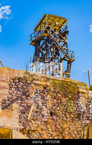 Peña del Hierro Mine, geöffneten als touristische Attraktion. Rio Tinto Abbaugebiet. Minas de Riotinto, Huelva, Andalusien, Spanien, Europa Stockfoto