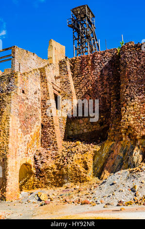 Peña del Hierro Mine, geöffneten als touristische Attraktion. Rio Tinto Abbaugebiet. Minas de Riotinto, Huelva, Andalusien, Spanien, Europa Stockfoto