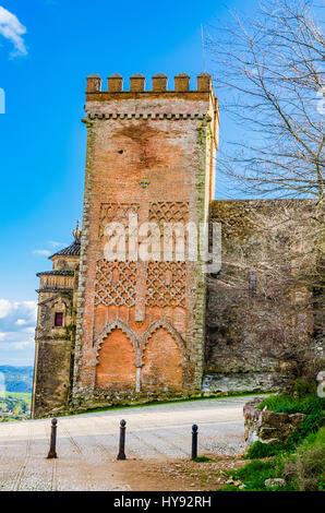 Schlosskirche Priory. Kirche der Muttergottes von Major Pain. Aracena, Huelva, Andalusien, Spanien, Europa Stockfoto