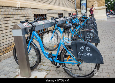 Cluj Bike Fahrrad-sharing-System in Cluj-Napoca, zweitgrößte Stadt in Rumänien Stockfoto