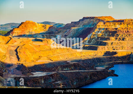 Cerro Colorado, Kupfer Tagebau in Rio Tinto. Minas de Riotinto, Huelva, Andalusien, Spanien, Europa Stockfoto