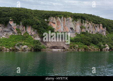 Kurilen See ist Caldera und Kratersee im östlichen vulkanischen Zone von Kamtschatka Stockfoto