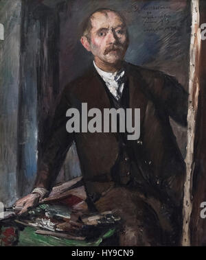 Lovis Corinth (1858-1925), Selbstbildnis an der Staffelei, 1919. Selbstbildnis Vor der Staffelei. Stockfoto