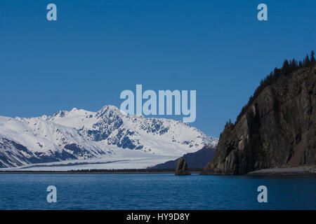 Einen malerischen Blick auf Bear Glacier in Kenai Fjords in der Nähe von Seward, Alaska. Stockfoto