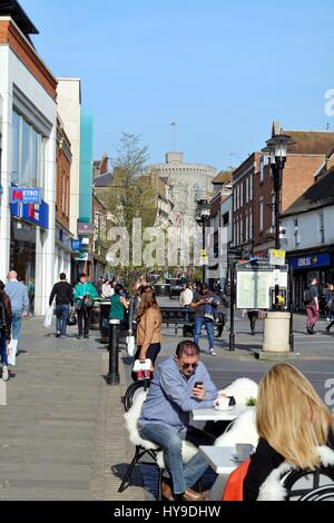 Zentrum der Stadt Windsor Berkshire UK Stockfoto