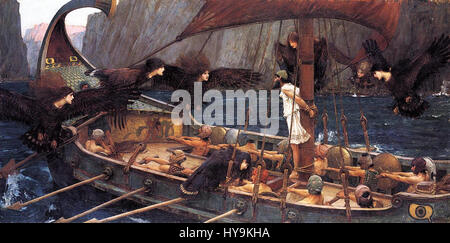 John William Waterhouse Odysseus und die Sirenen (1891) Stockfoto