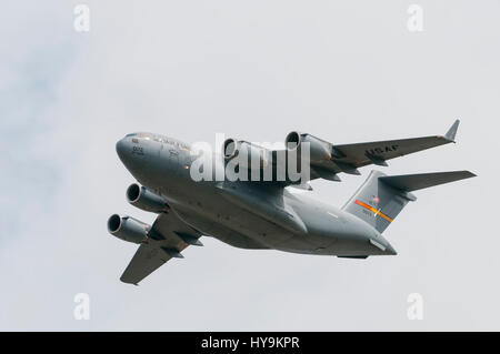 Die Boeing c-17 Globemaster III ist eine große militärische Transportflugzeuge. Es wurde entwickelt für die United States Air Force aus den 1980er Jahren zu den frühen 1 Stockfoto