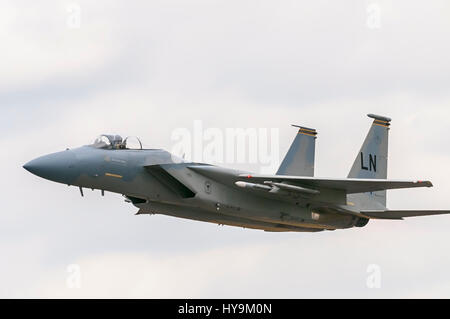 F-15 Eagle von der 48th Kämpfer-Flügel an RAF Lakenheath Stockfoto