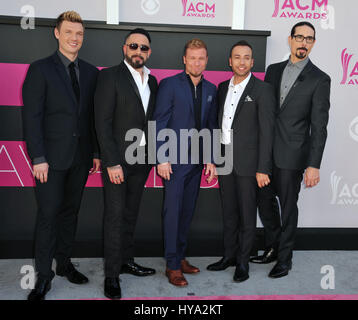 LAS VEGAS, NV - 2. April 2017: Backstreet Boys an der Academy of Country Music Awards 2017 in der T-Mobile Arena, Las Vegas Bild: Sarah Stewart Stockfoto