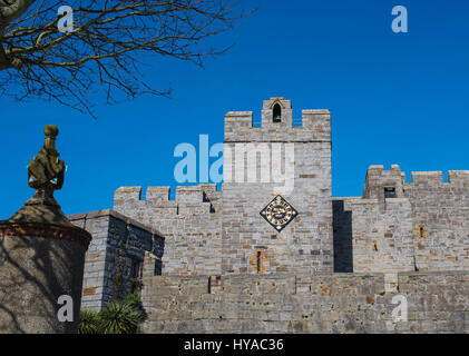 Castle Rushen, Ansicht von Castletown Square, Isle Of Man Stockfoto