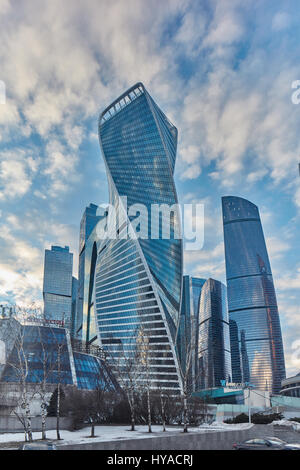 Moskau - 10. Januar 2017: Moskau-Stadt-Business-Center Stockfoto