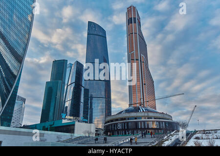 Moskau - 10. Januar 2017: Moskau-Stadt-Business-Center Stockfoto