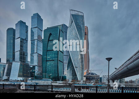 Moskau - 10. Januar 2017: Moskau-Stadt-Business-Center Stockfoto