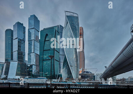 Moskau - 10. Januar 2017: Moskau-Stadt-Business-Center Stockfoto