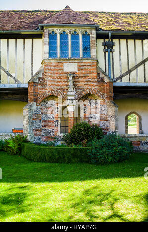 Detail des historischen Gebäude am Krankenhaus des Heiligen Kreuzes in Winchester, Hampshire Ambulatoriums. Stammen Sie diese aus dem 12. Jahrhundert. Stockfoto