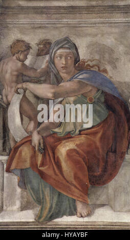 Diese Referenz bezieht sich wahrscheinlich auf ein Werk oder eine Studie zu Michelangelo Buonarroti, dem bekannten italienischen Renaissance-Künstler. Bekannt für Meisterwerke wie die Decke der Sixtinischen Kapelle, gehören seine Werke zu den einflussreichsten in der westlichen Kunstgeschichte. Stockfoto