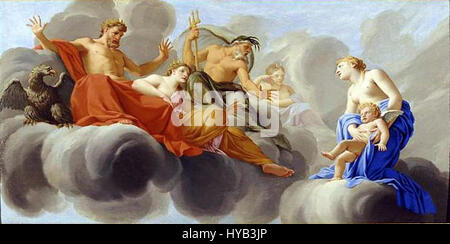 Eustache Le Sueur. Leben der Cupid Venus präsentiert Amor, der Jupiter, 1646 1647 Stockfoto