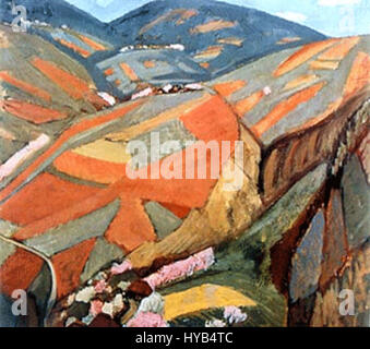 Hoch kultivierten Hügeln von Fujishima Takeji (Ohara Museum of Art) Stockfoto